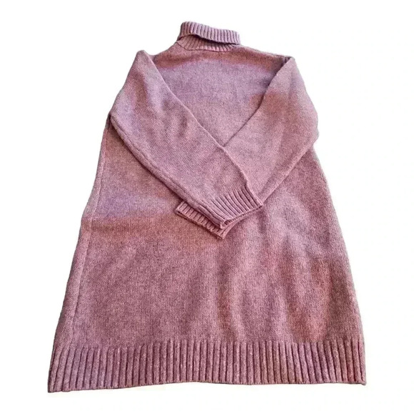 ZARA Long Sleeve Turtleneck Sweater Dress-Lavender-junior 13/14 - Picture 3 of 3